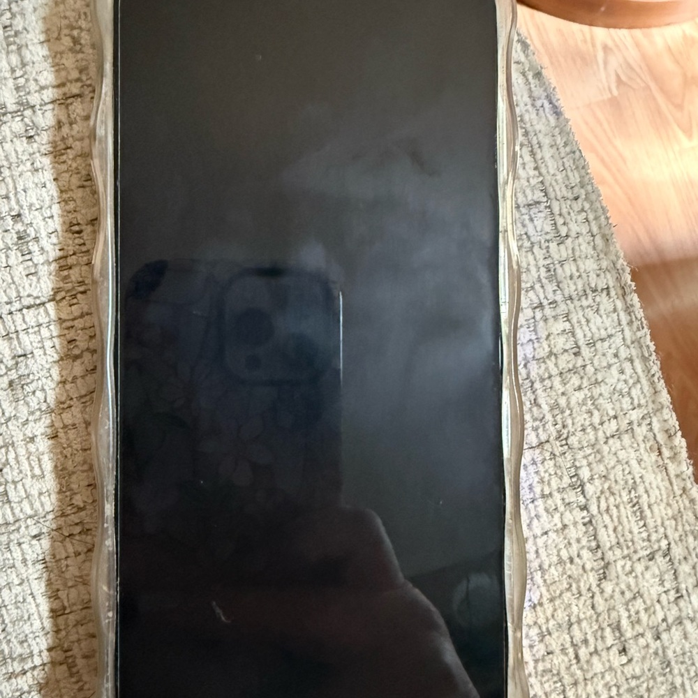 Black Smartphone with Clear Case